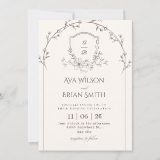 Convites Minimalist Wedding Invitation