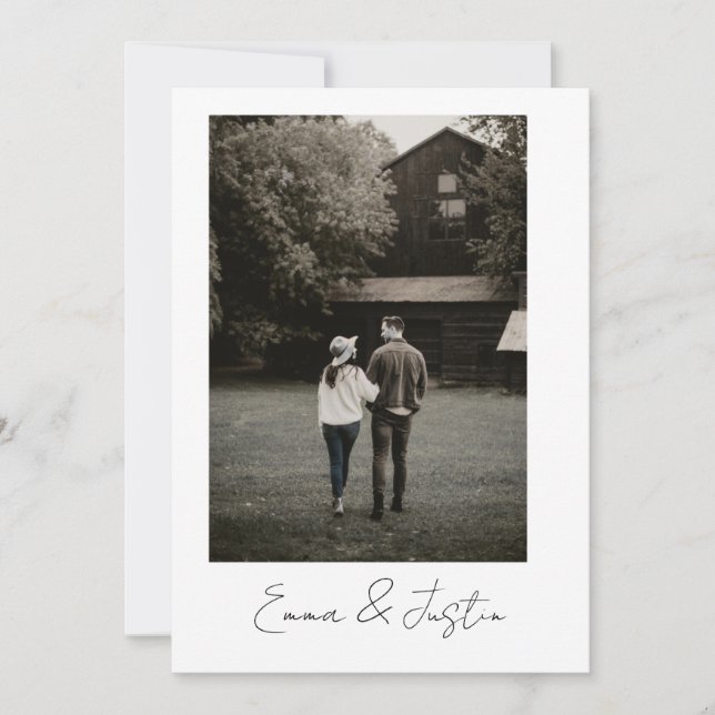 Convites Minimalist Wedding Invitation (Frente)