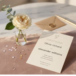 Convites Minimalist Wedding Invitation Template