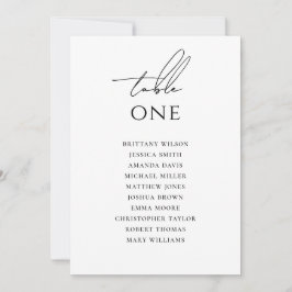 Convites Minimalist Wedding Seating Chart | Elegant Simple 