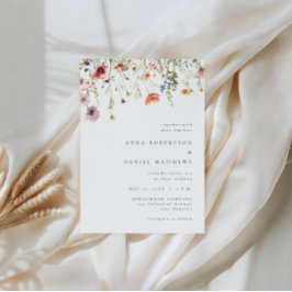 Convites Minimalist Wildflower Wedding