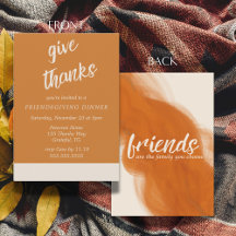 Minimalista Ação de Graças Terracota Friendsgiving