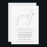 Convites MINIMALISTA aniversário de 40 anos cônica de calig<br><div class="desc">por kat massard / WWW.SIMPLYSWEETPAPERIE.COM Adorem o design,  mas gostariam de ver algumas mudanças - outro esquema de cores,  produto,  adicionar uma fotografia ou adaptar para uma ocasião diferente - sem preocupações,  simplesmente contactem-me,  kat@simplysweetPAPERIE.com Tenho o prazer de ajudar!</div>