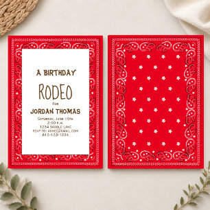 Convites Minimalista Aniversário Moderno Cute Bandana Verme