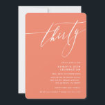 Convites MINIMALISTA Caligrafia coral 30 elegante<br><div class="desc">por kat massard / WWW.SIMPLYSWEETPAPERIE.COM Adorem o design,  mas gostariam de ver algumas mudanças - outro esquema de cores,  produto,  adicionar uma fotografia ou adaptar para uma ocasião diferente - sem preocupações,  simplesmente contactem-me,  kat@simplysweetPAPERIE.com Tenho o prazer de ajudar!</div>