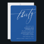 Convites MINIMALISTA Caligrafia elegante 30 azul<br><div class="desc">por kat massard / WWW.SIMPLYSWEETPAPERIE.COM Adorem o design,  mas gostariam de ver algumas mudanças - outro esquema de cores,  produto,  adicionar uma fotografia ou adaptar para uma ocasião diferente - sem preocupações,  simplesmente contactem-me,  kat@simplysweetPAPERIE.com Tenho o prazer de ajudar!</div>