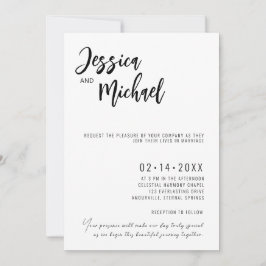Convites 💍 Minimalista Casamento Elegante 