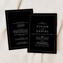 Minimalista | Casamento Preto Tudo Em Um