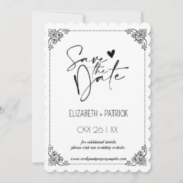 Convites Minimalista clássico, sua foto no amor 