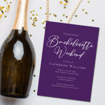 Minimalista do Royal Purple Bachelorette Weekend