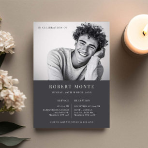 Convites Minimalista em comemoração à Foto Funeral