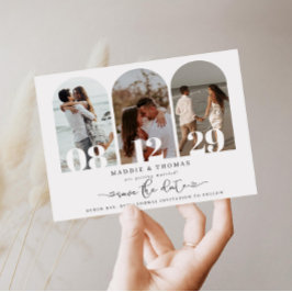 Convites Minimalista foto de arco moderno Save the Date
