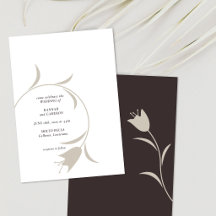 Minimalista Moderno Bege e Floral Espresso