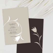 Minimalista Moderno Greige e Floral de Café Matrim