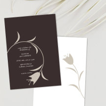 Minimalista Moderno Greige e Floral de Café Weddin