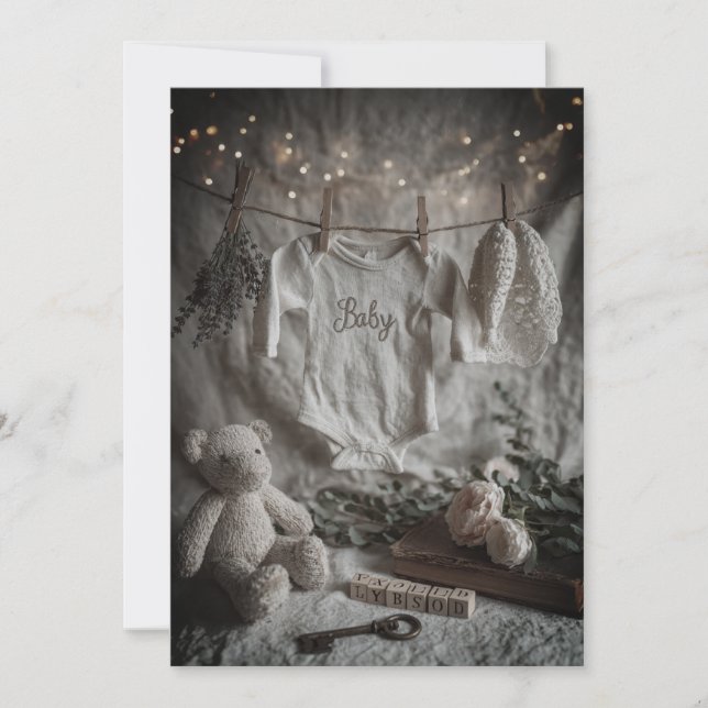 Convites Minimalista & Moderno Sprinkle | Limpo & Chic (Frente)