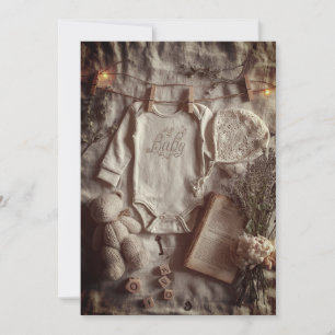 Convites Minimalista & Moderno Sprinkle   Neutro Suave