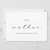 Minimalista para minha mãe no dia do meu casamento