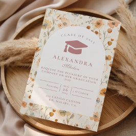 Convites Minimalista Quadro de Flores Silvestres para Forma