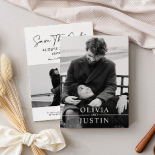 Convites Minimalista Salvar a Data