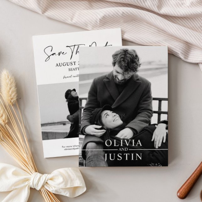 Convites Minimalista Salvar a Data (Criador carregado)