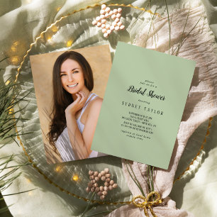 Convites Minimalista Simples Chá de panela de Fotografia Sa