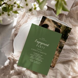 Convites Minimalista Simples Festa de noivado de Fotografia