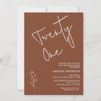 Minimalista Terracotta Boho Motif aniversário de 2