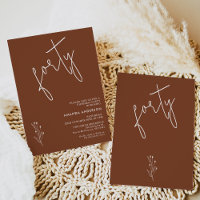 Minimalista Terracotta Boho Motif aniversário de 4