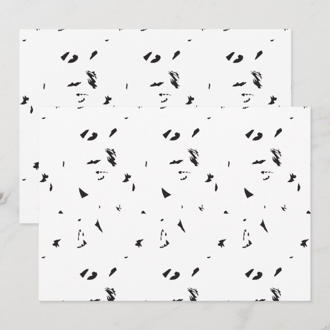 Convites Minimalistas Góticos | Estilo Moderno Ous (Frente/Verso)