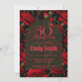 Convites Minimalistic Carnation Flower Birthday Celebration
