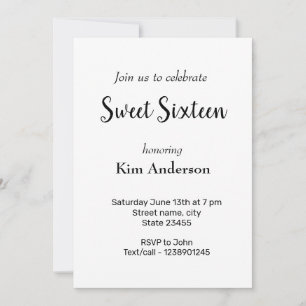 Convites Mínimo colorido adicione seu nome de imagem de tex