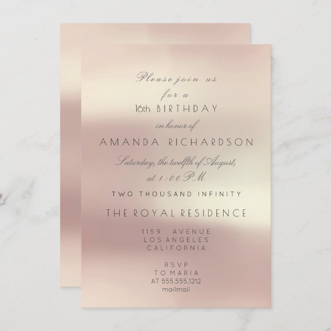 Convites Mínimo de Cola Rosa Rosa Rosa Rosa Rosa Rosa Rosa  (Frente/Verso)