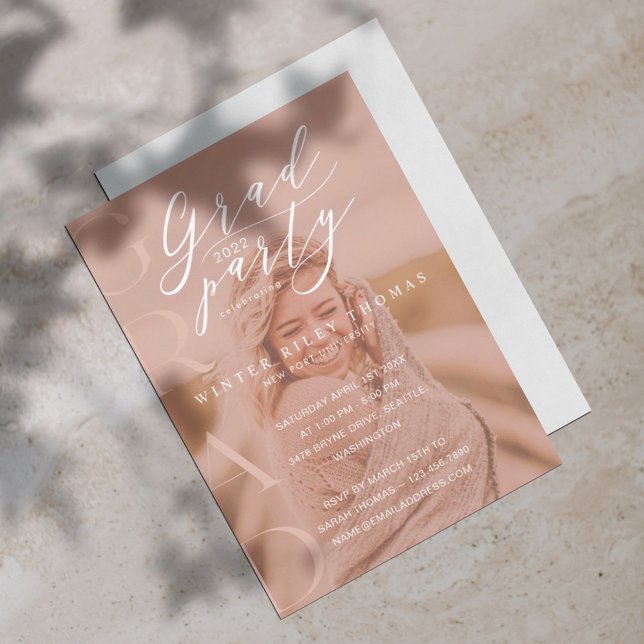 Convites Mínimo de Fotografia Formando Partido Moderno Cali (Criador carregado)