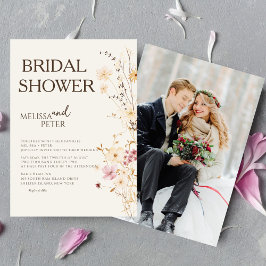 Convites Mínimo e Chic | Boho Wildflower Chá de panela