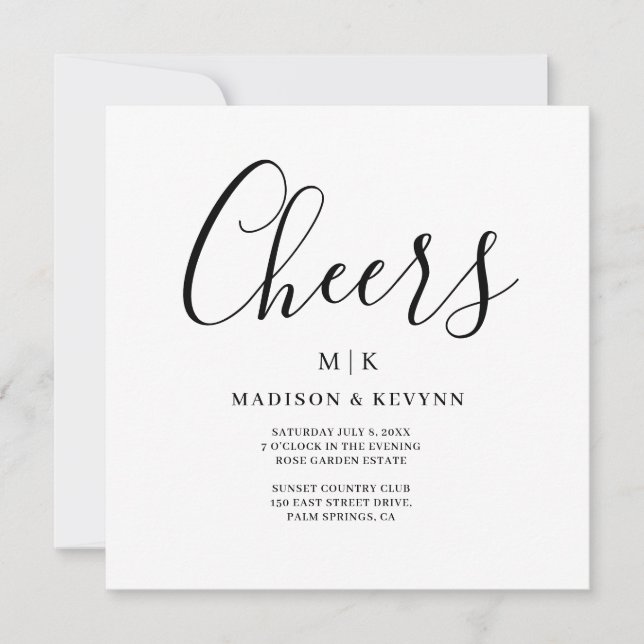 Convites Mínimo e Chic | Casamento (Frente)