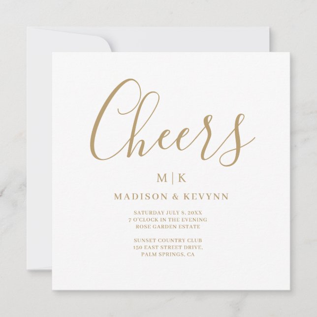 Convites Mínimo e Chic | Casamento (Frente)