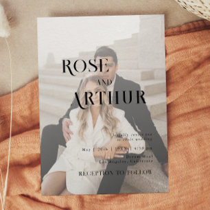 Convites Mínimo e chique preto e branco