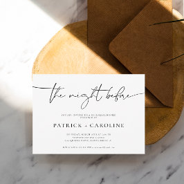 Convites Mínimo Moderno | A Noite Antes Do Janto De Ensaio