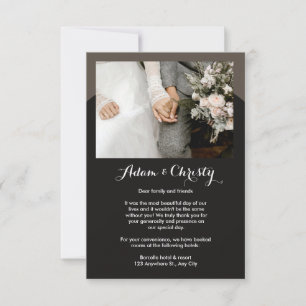 Convites Mínimo Moderno Detalhes do casamento de fotos