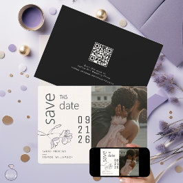 Convites Mínimo Moderno Floral Dusty Plum e Buff