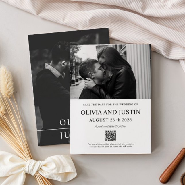 Convites Mínimo Moderno Salvar a Data (Criador carregado)