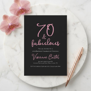 Convites Mínimo Setenta e Fabuloso Aniversário de 70 anos
