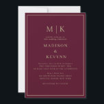 Convites Mínimo Simples e Chic | Casamento<br><div class="desc">Esses elegantes e modernos guardanapos de casamento ou chás de panela apresentam um simples design de texto preto e branco que exumenta o estilo minimalista. Adicione suas iniciais ou monograma para torná-las completamente suas.</div>