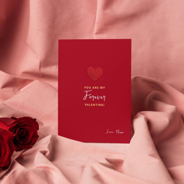 Convites Mínimo Você É Meu Coração Vermelho Para Sempre Nam (Criador carregado)