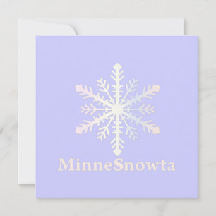 Convites MinneSnowta com Floco de Neve