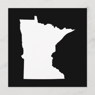 Convites Minnesota em branco e preto