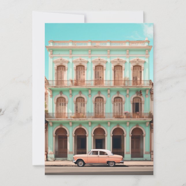 Convites Mint Building Peach Carro Havana Cuba (Frente)
