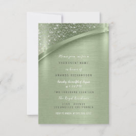 Convites Mint Glitter Chá de panela Birthday Doce 16º