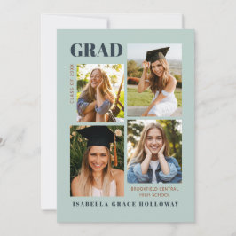 Convites Mint Grad Announcement With Photos